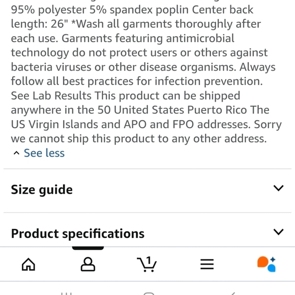 Cherokee Infinity Mock Wrap Scrub Top XXS - Picture 8 of 8